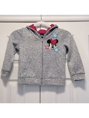 Disney Minnie Mouse zip up Hoodie Sweater size 6